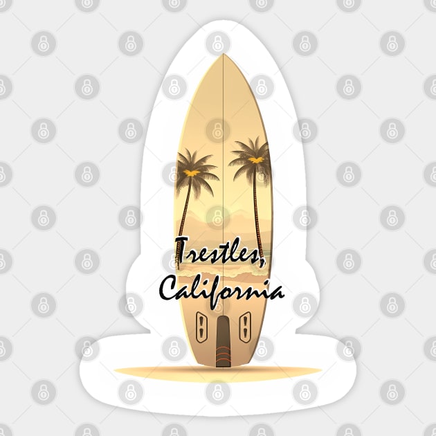 Surfing session Trestles, California Sticker by GraphGeek